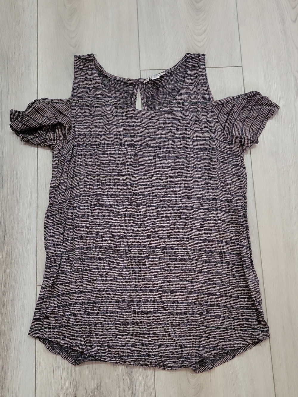 Lucky Brand Lavender Heathered Cold-Shoulder Tank